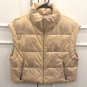 Size Small, a two tone Zara puffer vest